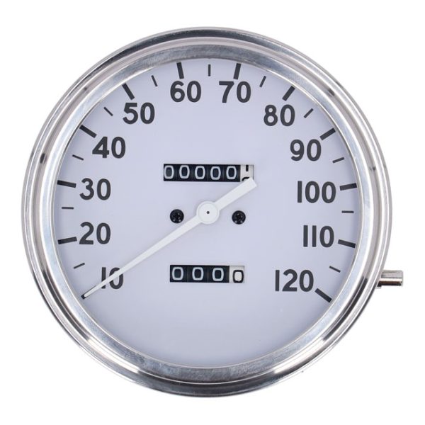 FL speedometer, '36-40 face', white. 2:1 mph