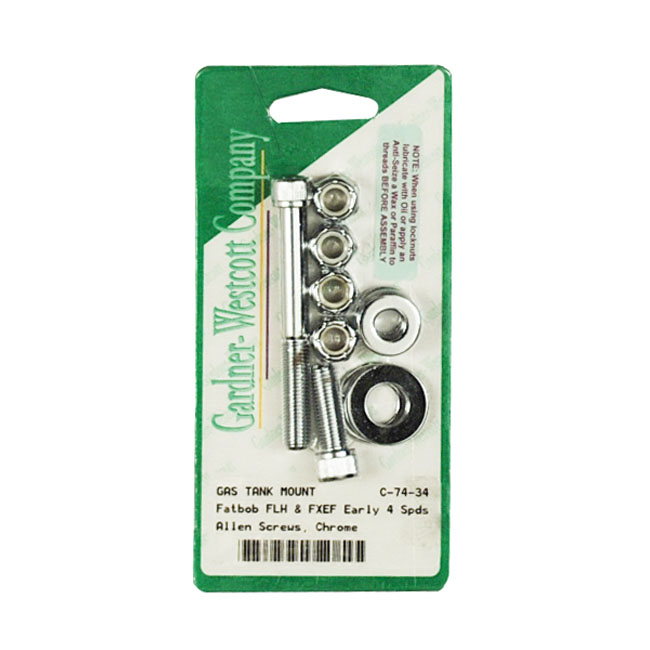 Gas tank mount kit. Allen head. Chrome
