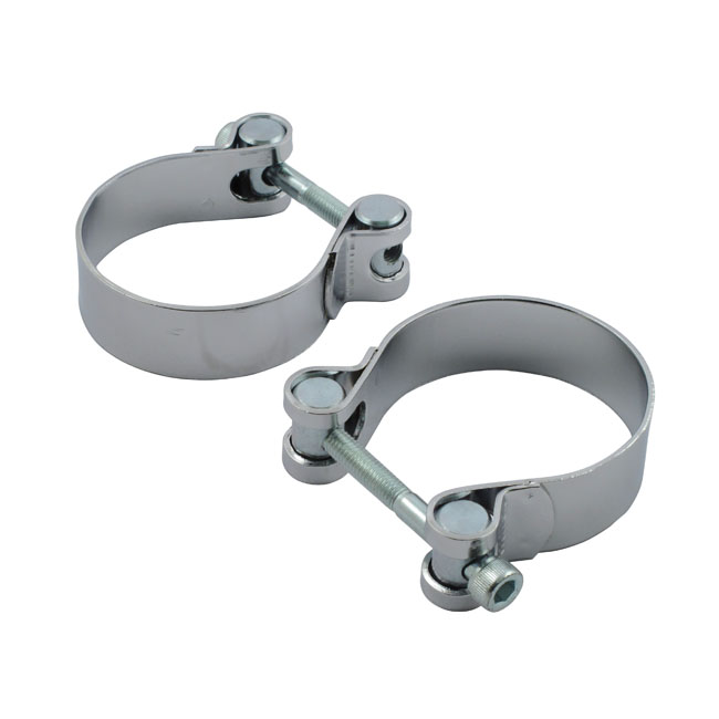 Paughco, XL Sportster custom header clamp. Stainless