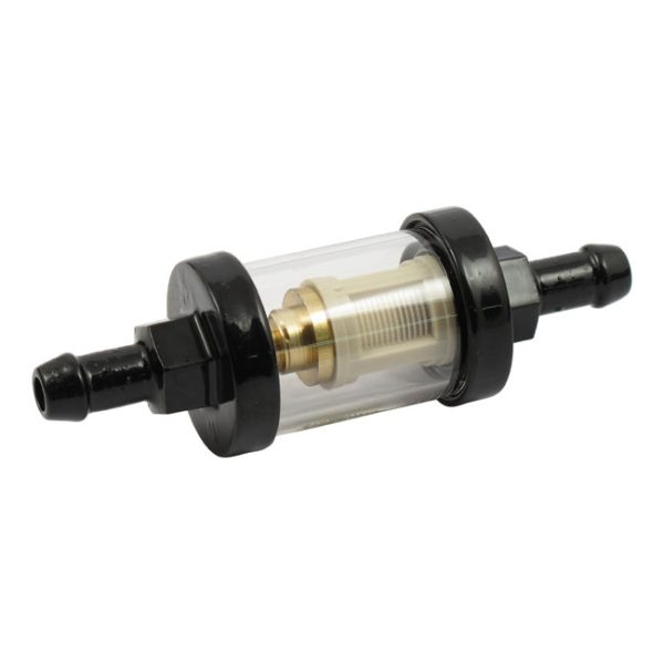 Clear-view fuel filter, 5/16 ID. Black