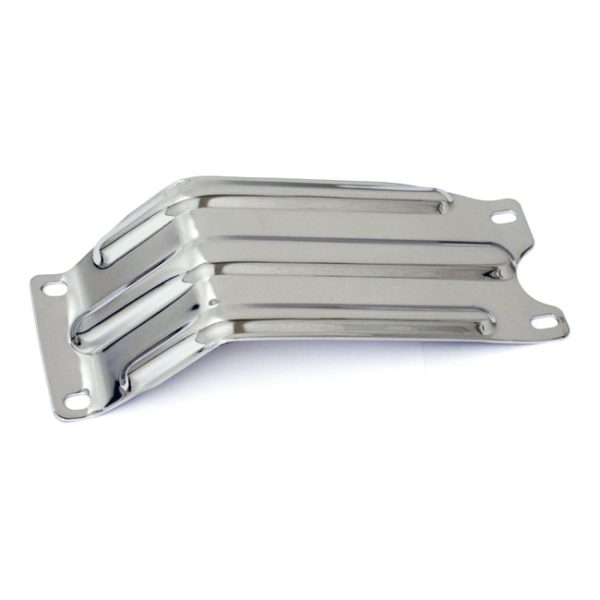 Engine skid plate. Ribbed. Chrome