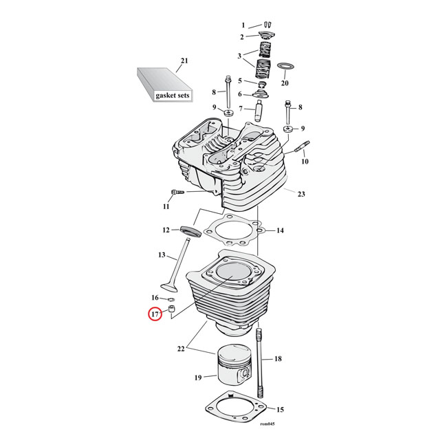 Kpmi, dowel pin, cyl/transm. trap door