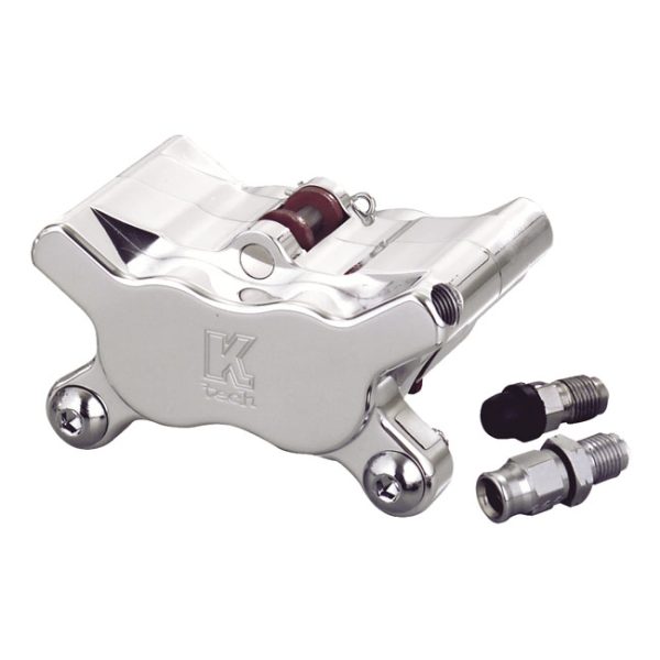 K-Tech 4-piston brake caliper. Polished