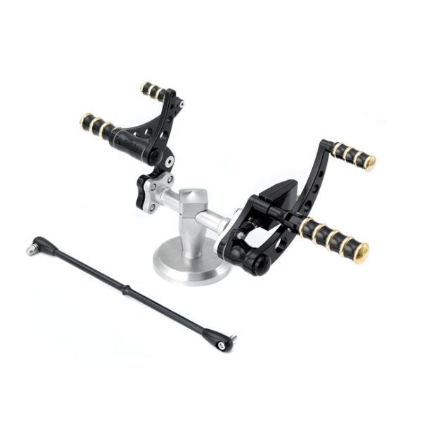 K-Tech, Vintage Style forward controls. Black & brass