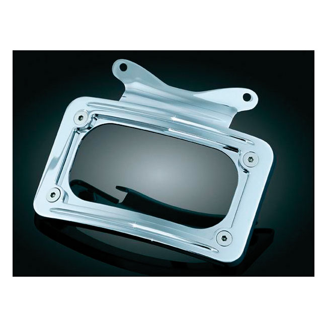 Kuryakyn, curved license plate mount. Chrome
