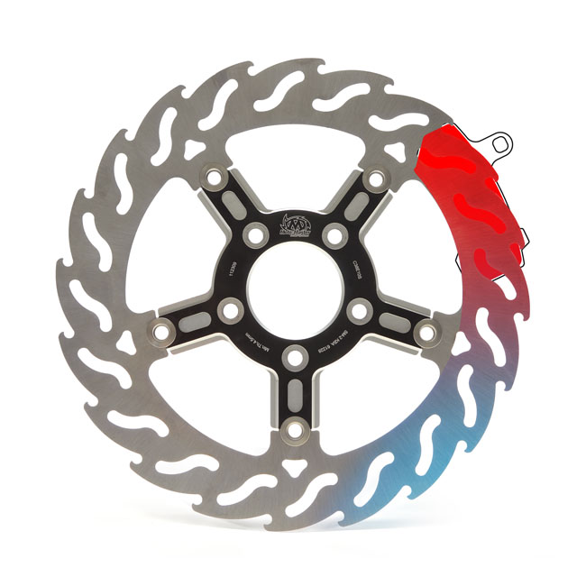 Moto-Master, Flame floating front brake rotor. Front right