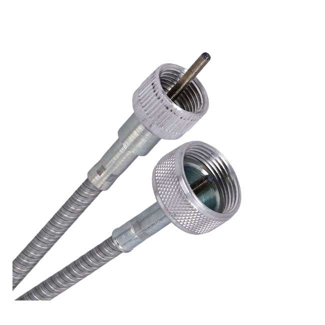 Barnett, transmission speedo cable. 46". Bare metal finish