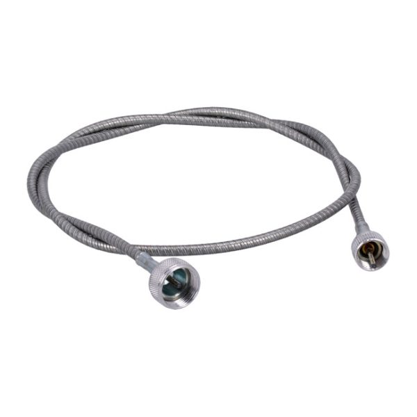 Barnett, transmission speedo cable. 46". Bare metal finish