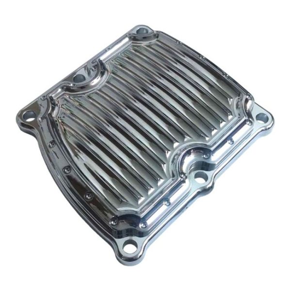 Covingtons, transmission top cover. Dimpled. Chrome