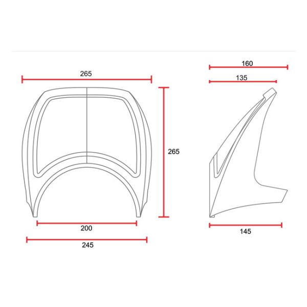 C-Racer universal Cafe Racer front mask No10