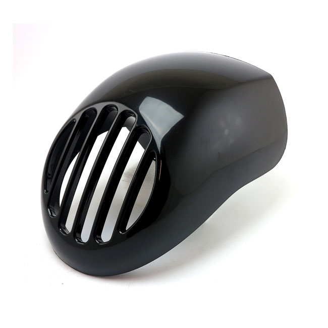 Upper headlamp fly fairing with integrated headlamp grill