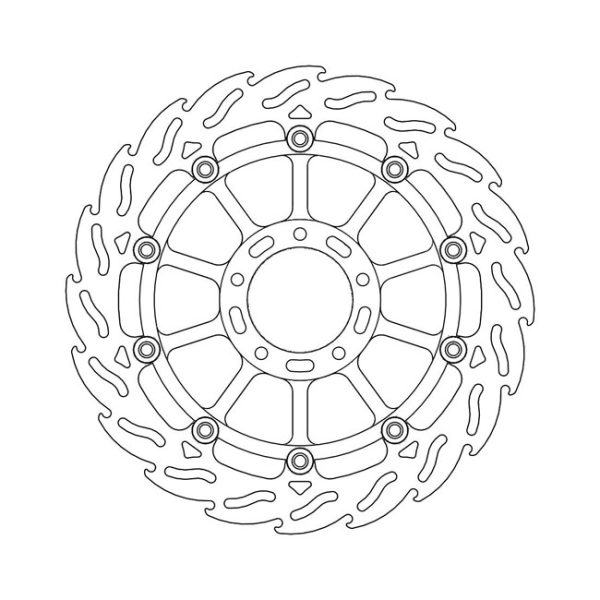 Moto-Master Flame series floating brake rotor