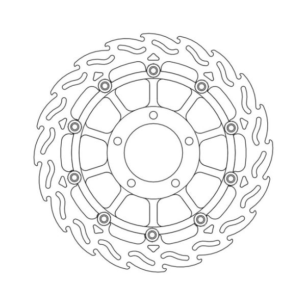 Moto-Master Flame series floating brake rotor
