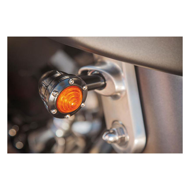 RSD, Tracker turn signal set. Black, amber lens