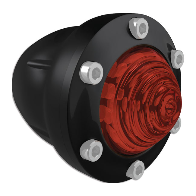 RSD, Tracker turn signal set. Front. Black, red lens