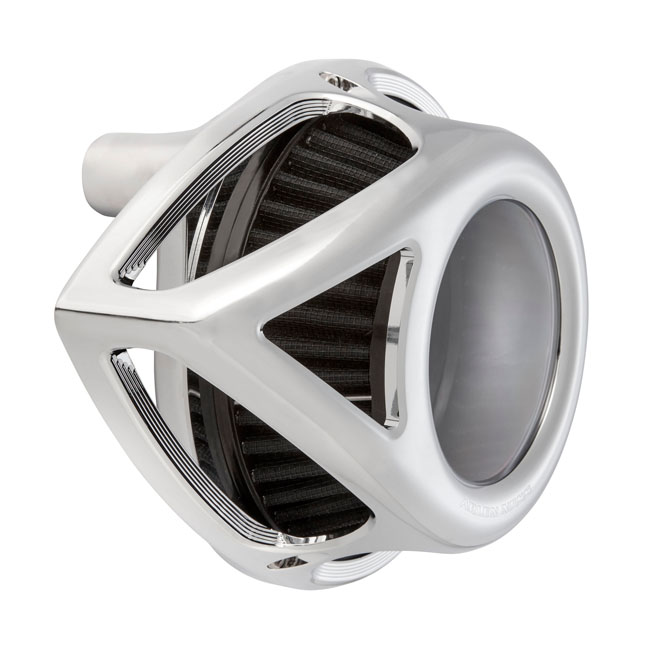Arlen Ness, Clear Tear air cleaner assembly. Chrome
