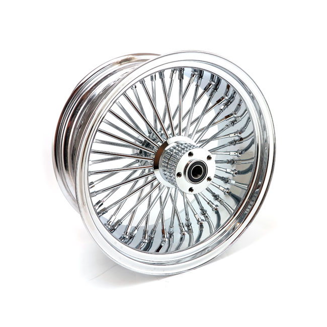 MCS radial 48 fat spoke rear wheel 8.50 x 18 chrome