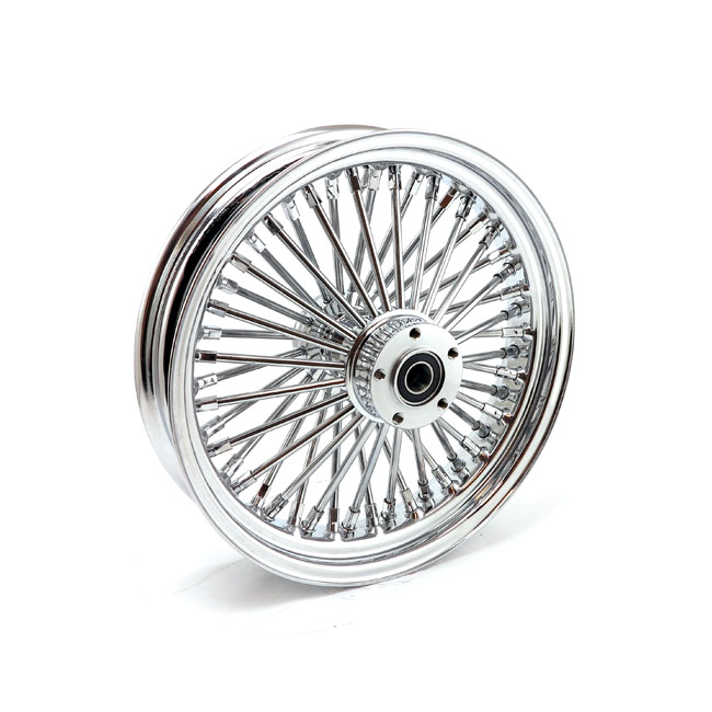 MCS radial 48 fat spoke rear wheel 3.50 x 16 chrome