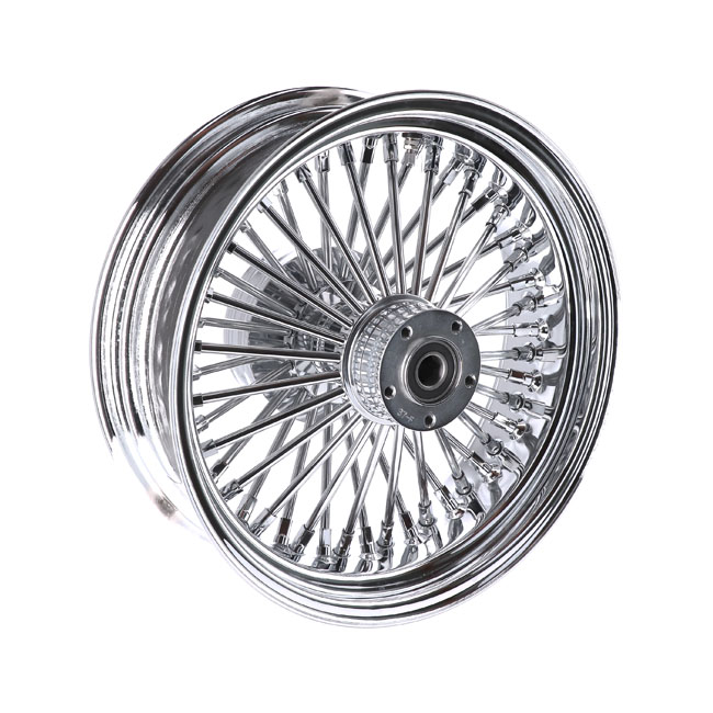 MCS radial 48 fat spoke rear wheel 5.50 x 16 chrome