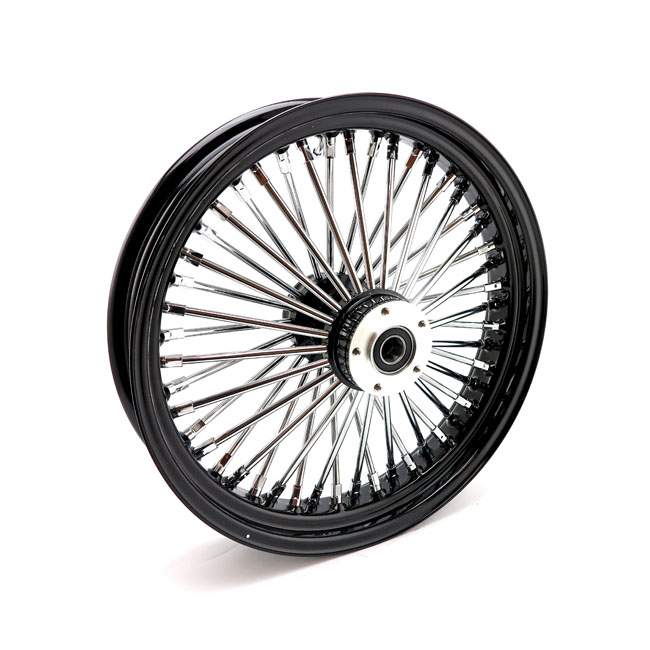 MCS radial 48 fat spoke front wheel 3.50 x 18 DF black