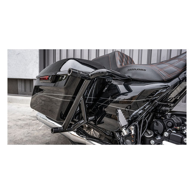 Burly Brand, Brawler crash bar kit Touring. Rear. Black