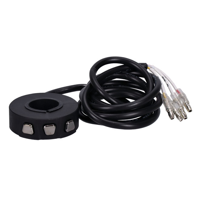 Daytona, 3-Button switch for handlebars. Black