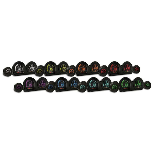 KOSO, HD-03 8-color 4-piece gauge kit