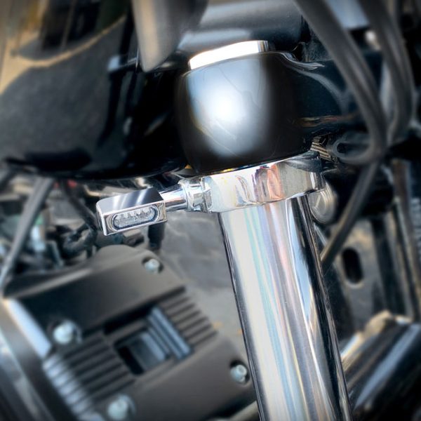 HeinzBikes, Blokk Line micro LED turn signals. Chrome