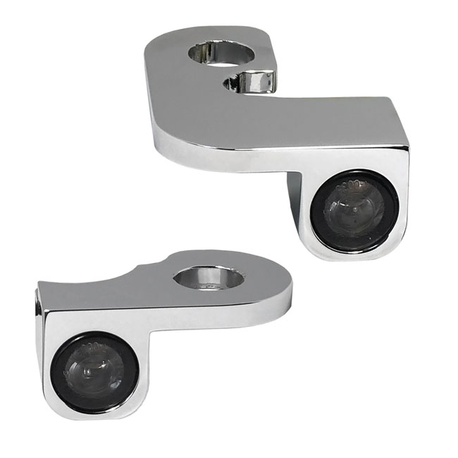 *4 DAYS EXTRA TRANSIT TIME* HeinzBikes, Nano below bar turn signals. Chrome