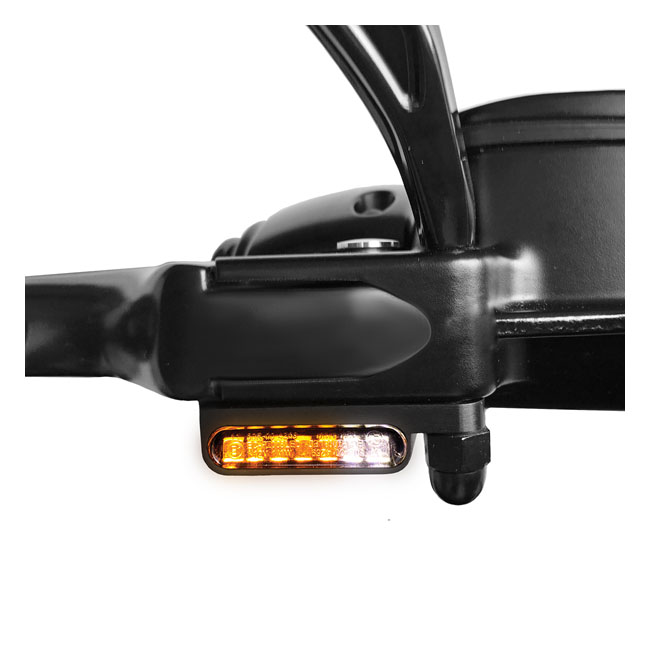HeinzBikes, 'Stripes' below bar turn signals. Black anodized