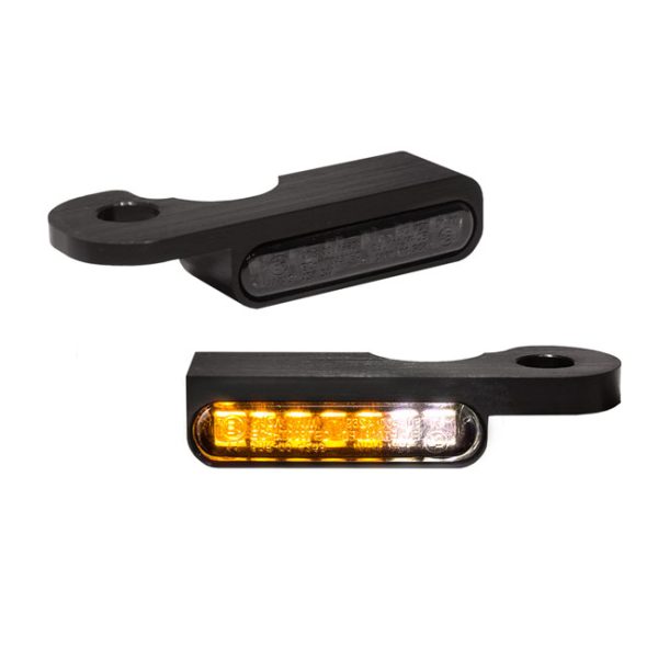 *4 DAYS EXTRA TRANSIT TIME* HeinzBikes, 'Stripes' below bar turn signals. Black anodized