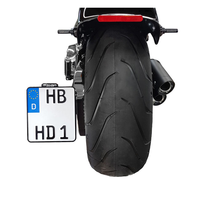 HeinzBikes, side mount license plate bracket. Black