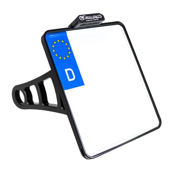 HeinzBikes, side mount license plate bracket. Black