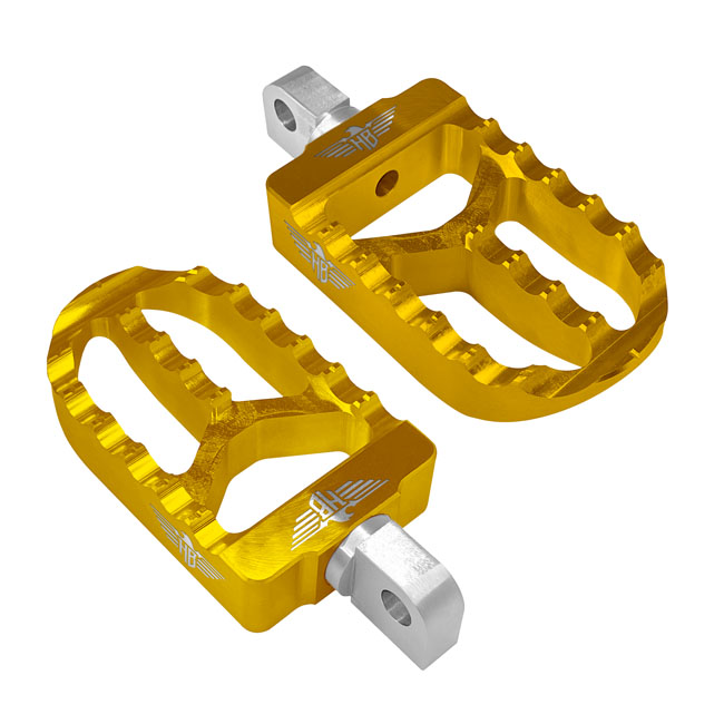 HeinzBikes, MX driver footpegs V2. Gold