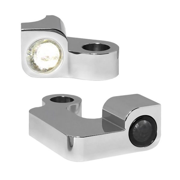 *4 DAYS EXTRA TRANSIT TIME* HeinzBikes, Nano below bar turn signals. Chrome