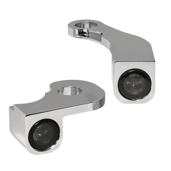 *4 DAYS EXTRA TRANSIT TIME* HeinzBikes, Nano below bar turn signals. Chrome