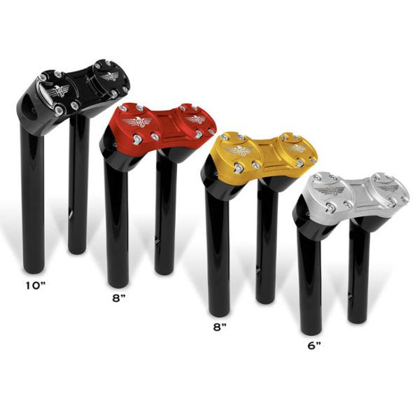 *4 DAYS EXTRA TRANSIT TIME* HeinzBikes, Clubstyle pullback risers 6". Black/Red