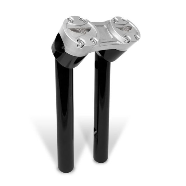 *4 DAYS EXTRA TRANSIT TIME* HeinzBikes, Clubstyle pullback risers 6". Black/Silver