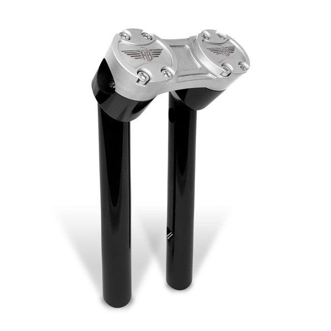 *4 DAYS EXTRA TRANSIT TIME* HeinzBikes, Clubstyle pullback risers 6". Black/Silver