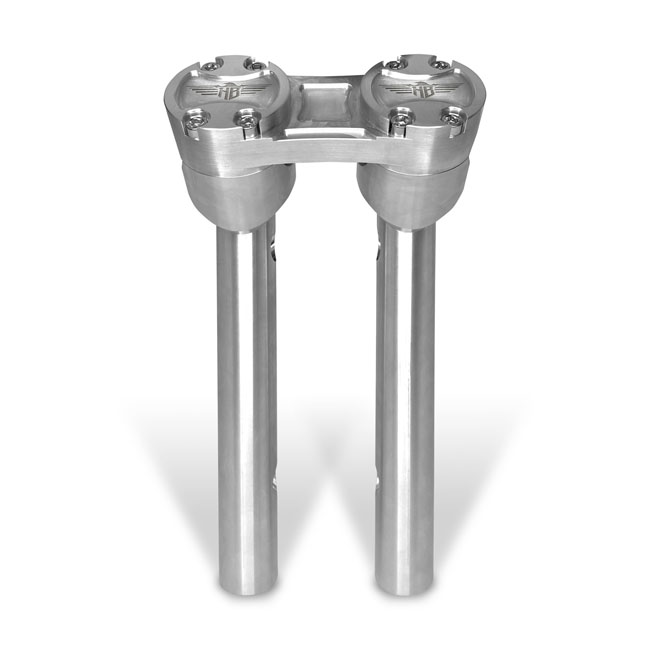 HeinzBikes, Clubstyle pullback risers 6". Silver/Silver