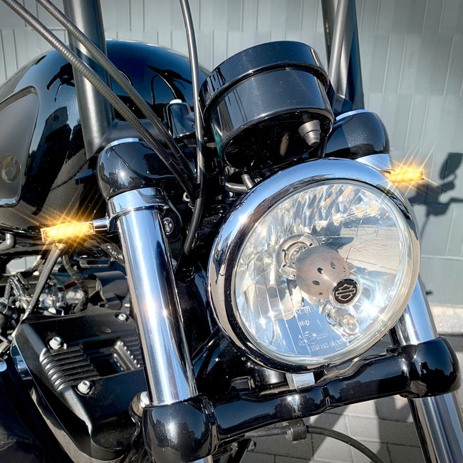 HeinzBikes, Blokk Line LED turn signal. Chrome