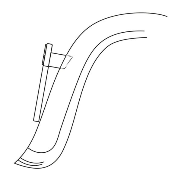 HeinzBikes, license plate holder adapter Blokks. Chrome