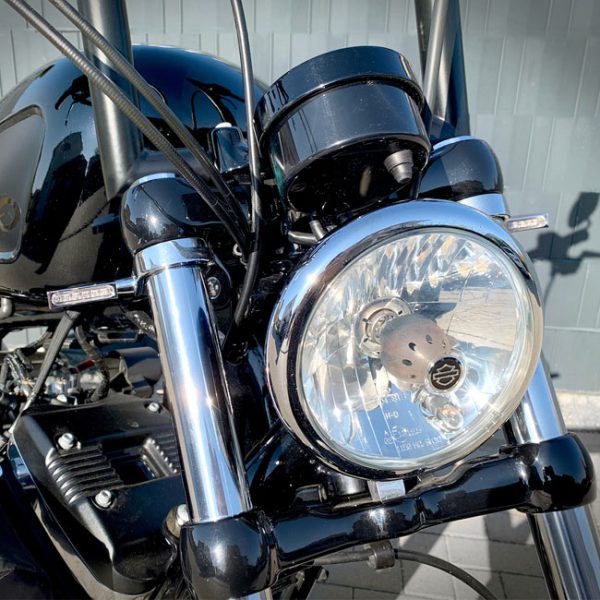 HeinzBikes, Blokk Line turn signal/position light. Chrome