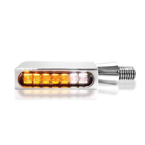 HeinzBikes, Blokk Line turn signal/position light. Chrome