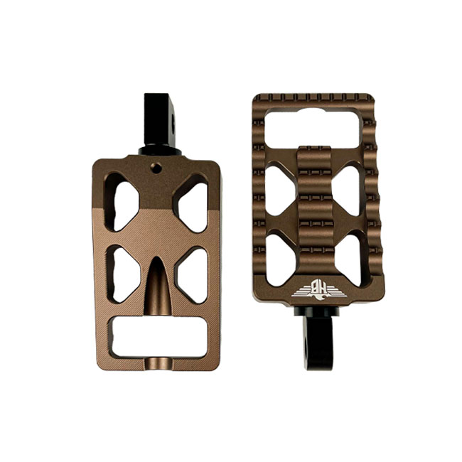 *4 DAYS EXTRA TRANSIT TIME* HeinzBikes, MX driver footpegs V1. Bronze