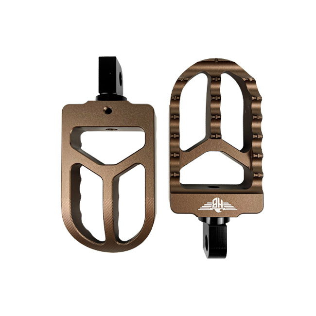 *4 DAYS EXTRA TRANSIT TIME* HeinzBikes, MX driver footpegs V2. Bronze