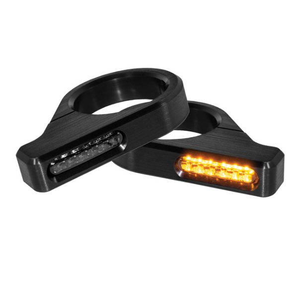 HeinzBikes, ZC-Line Classic LED fork turn signal set. Black