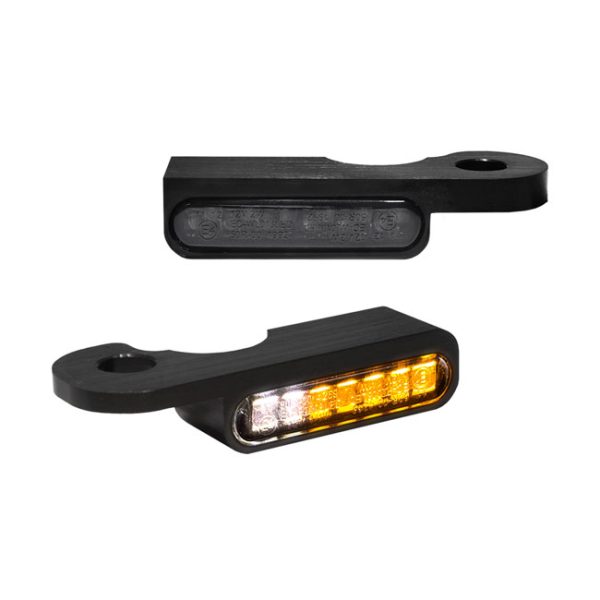 *4 DAYS EXTRA TRANSIT TIME* HeinzBikes, 'Stripes' below bar turn signals. Black anodized