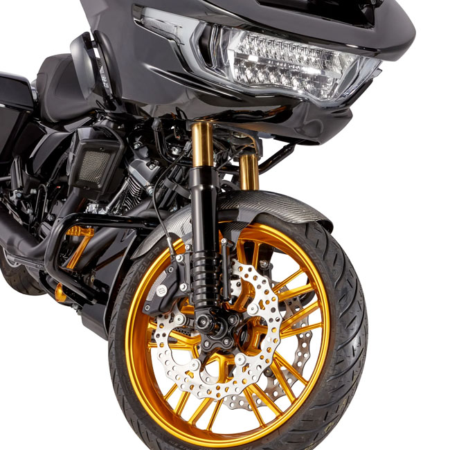 Arlen Ness, 19" Cafe front fender. Carbon fiber