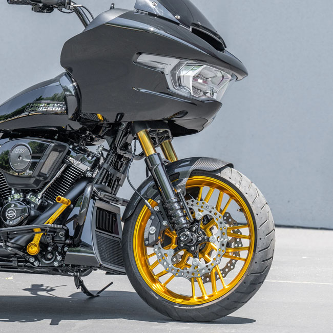 Arlen Ness, 19" Cafe front fender. Carbon fiber